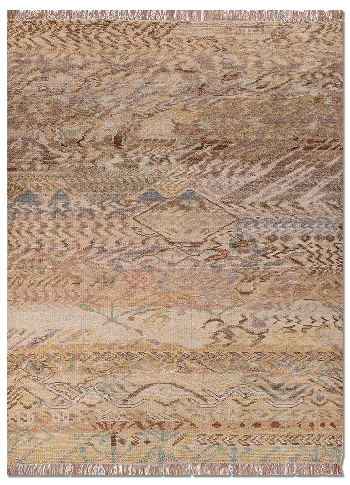 manchaha gold wool hand knotted Rug - HeadShot manchaha gold wool hand knotted Rug - HeadShot