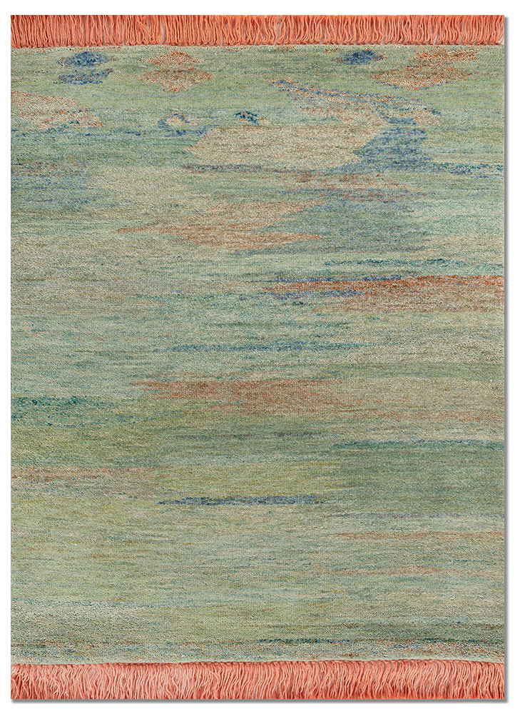 kavi x manchaha blue wool hand knotted Rug - HeadShot kavi x manchaha blue wool hand knotted Rug - HeadShot