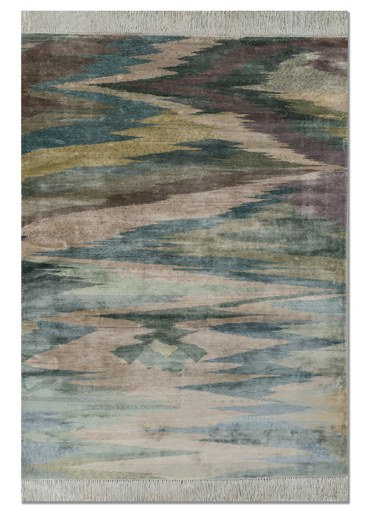 kavi x manchaha gold bamboo silk hand knotted Rug - HeadShot kavi x manchaha gold bamboo silk hand knotted Rug - HeadShot