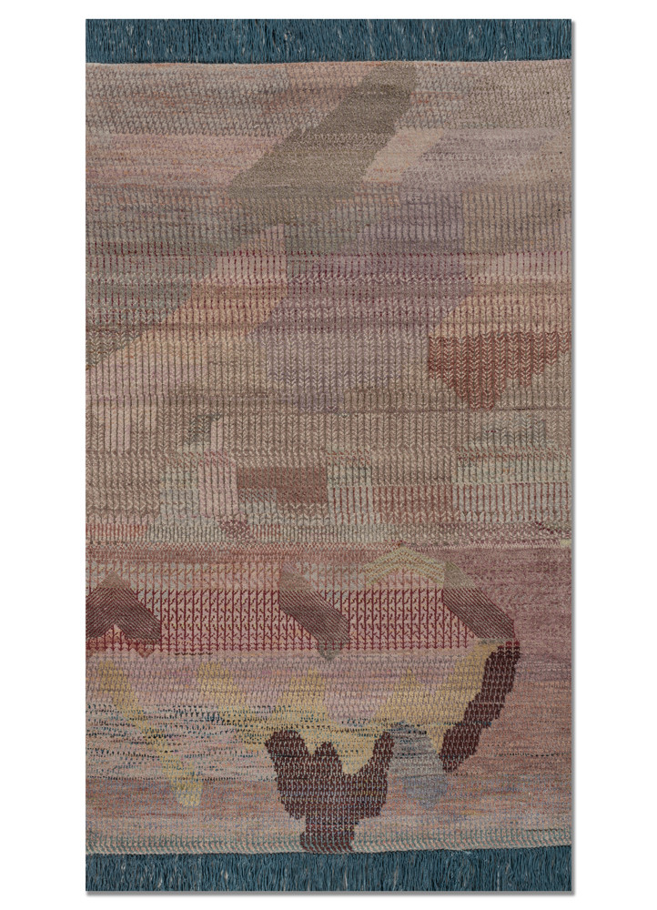 kavi x manchaha pink and purple wool hand knotted Rug - HeadShot kavi x manchaha pink and purple wool hand knotted Rug - HeadShot