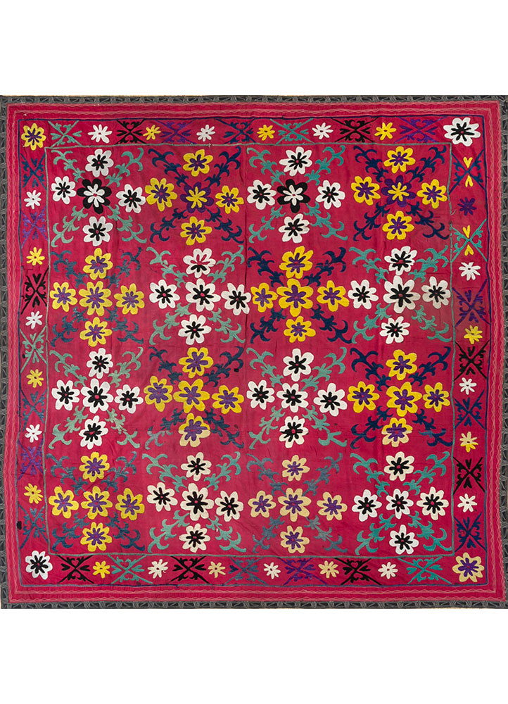 jean red and orange cotton hand loom Home Textile - HeadShot