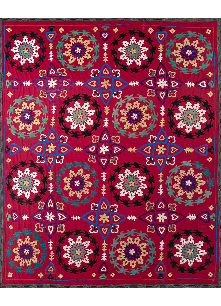 jean red and orange cotton hand loom Home Textile - HeadShot