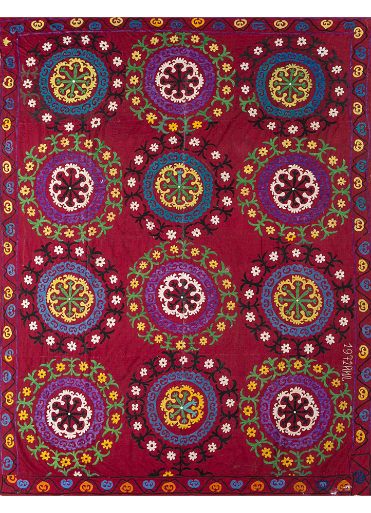 jean red and orange cotton hand loom Home Textile - HeadShot