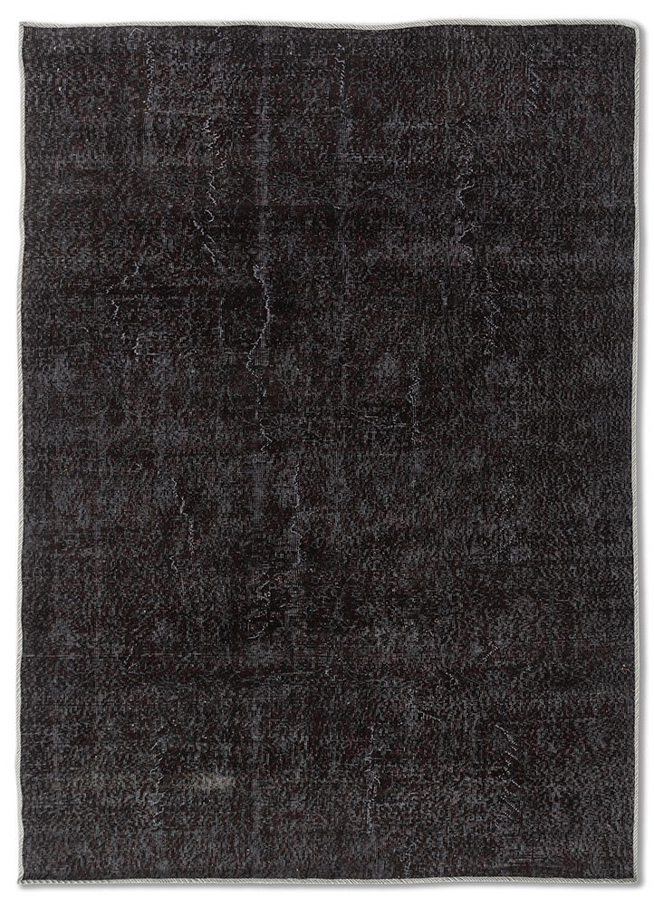 vintage grey and black wool hand knotted Rug - HeadShot vintage grey and black wool hand knotted Rug - HeadShot