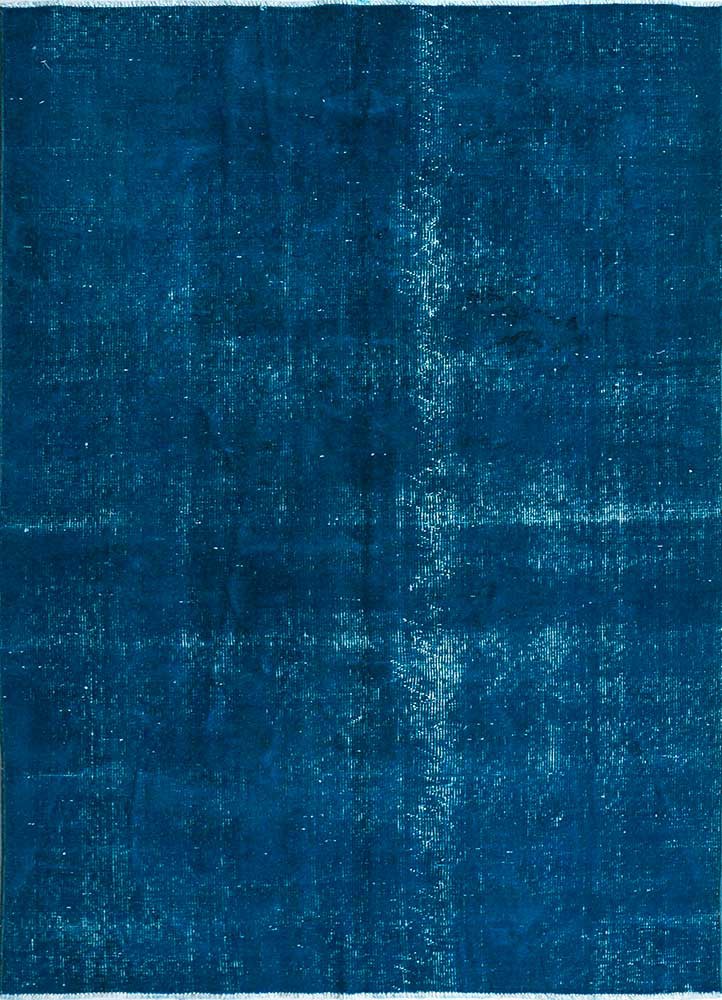 lacuna blue wool hand knotted Rug - HeadShot