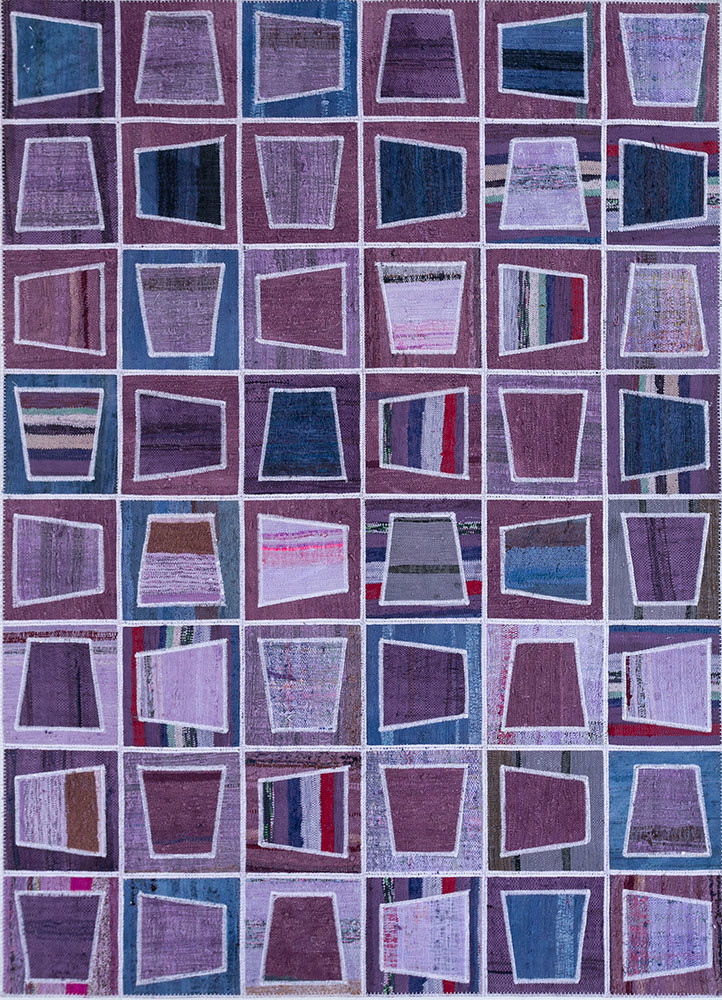 provenance pink and purple wool hand knotted Rug - HeadShot provenance pink and purple wool hand knotted Rug - HeadShot