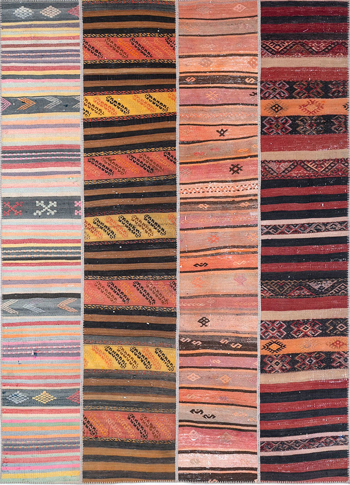 provenance red and orange wool hand knotted Rug - HeadShot provenance red and orange wool hand knotted Rug - HeadShot
