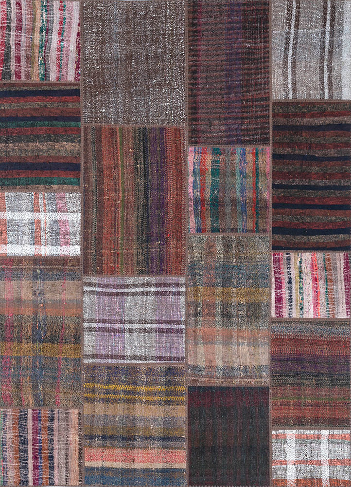 provenance beige and brown wool hand knotted Rug - HeadShot provenance beige and brown wool hand knotted Rug - HeadShot