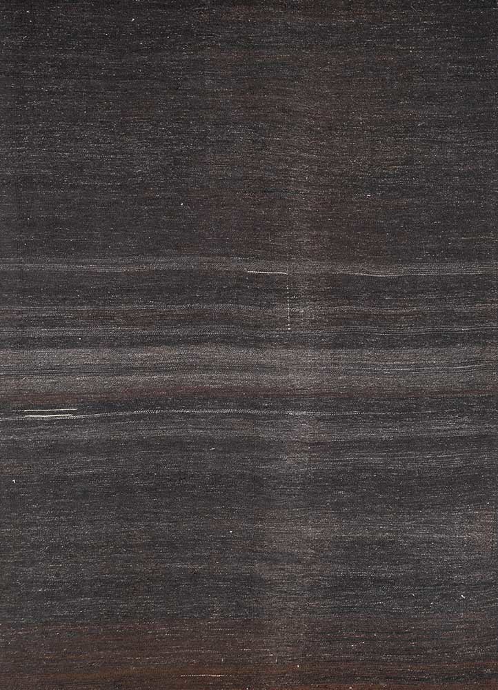 lacuna grey and black wool hand knotted Rug - HeadShot