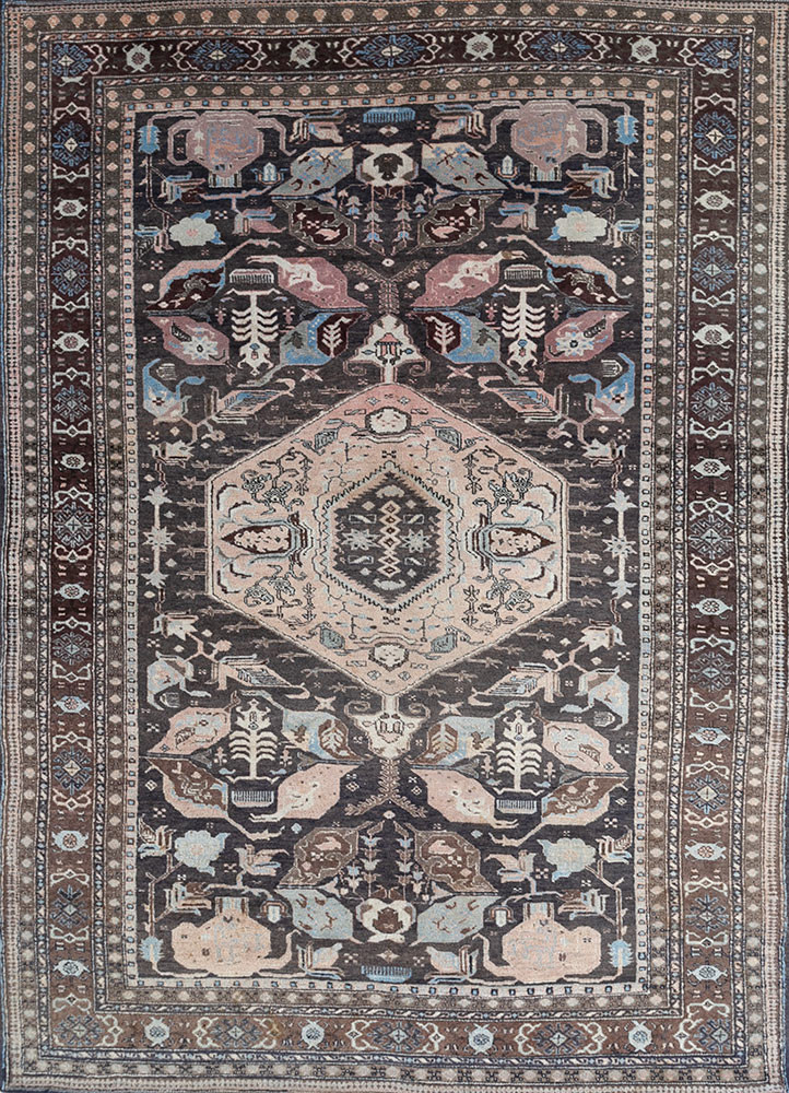 nuray grey and black wool hand knotted Rug - HeadShot nuray grey and black wool hand knotted Rug - HeadShot