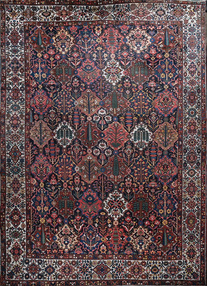 aalam multi wool hand knotted Rug - HeadShot