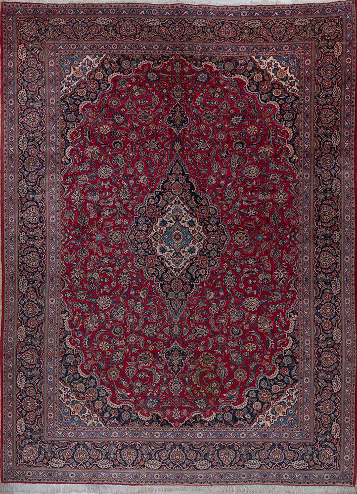 aalam red and orange wool hand knotted Rug - HeadShot aalam red and orange wool hand knotted Rug - HeadShot