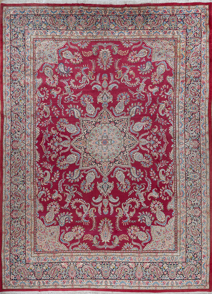 aalam red and orange wool hand knotted Rug - HeadShot aalam red and orange wool hand knotted Rug - HeadShot