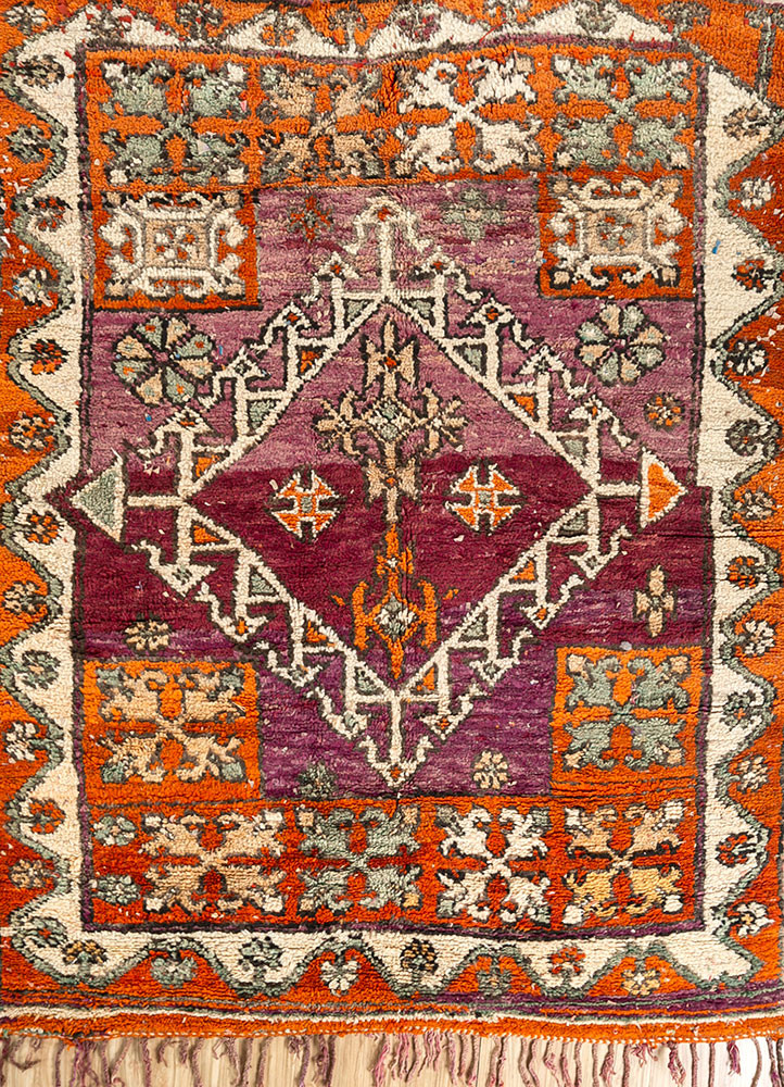 nuray red and orange wool hand knotted Rug - HeadShot nuray red and orange wool hand knotted Rug - HeadShot
