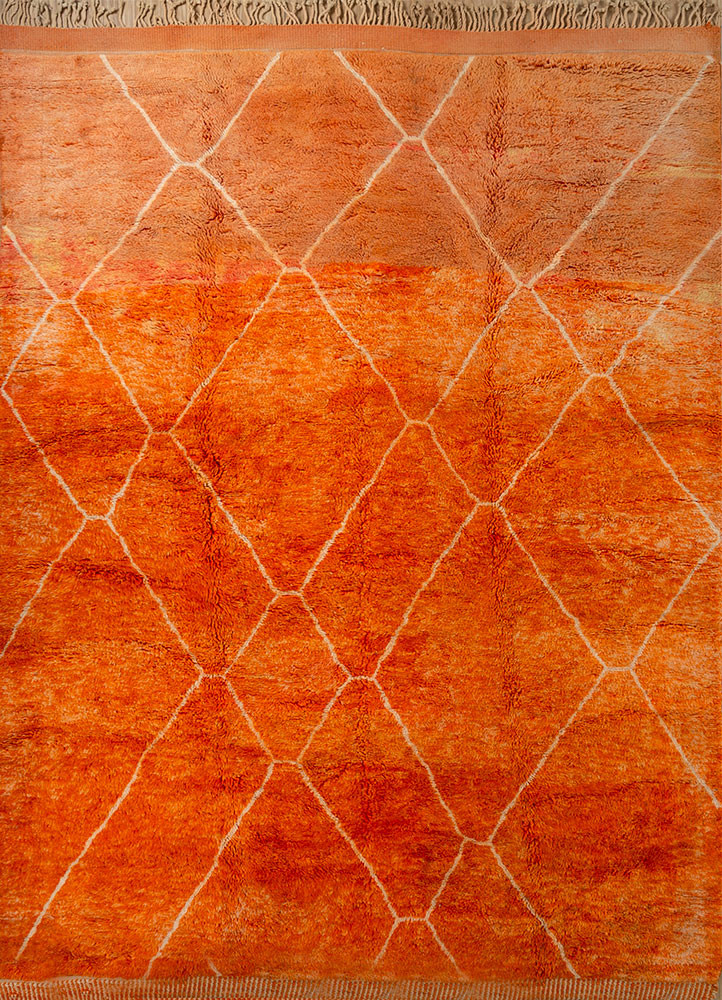 nuray red and orange wool hand knotted Rug - HeadShot nuray red and orange wool hand knotted Rug - HeadShot