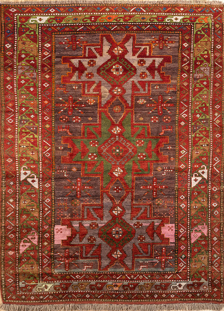 nuray beige and brown wool hand knotted Rug - HeadShot nuray beige and brown wool hand knotted Rug - HeadShot