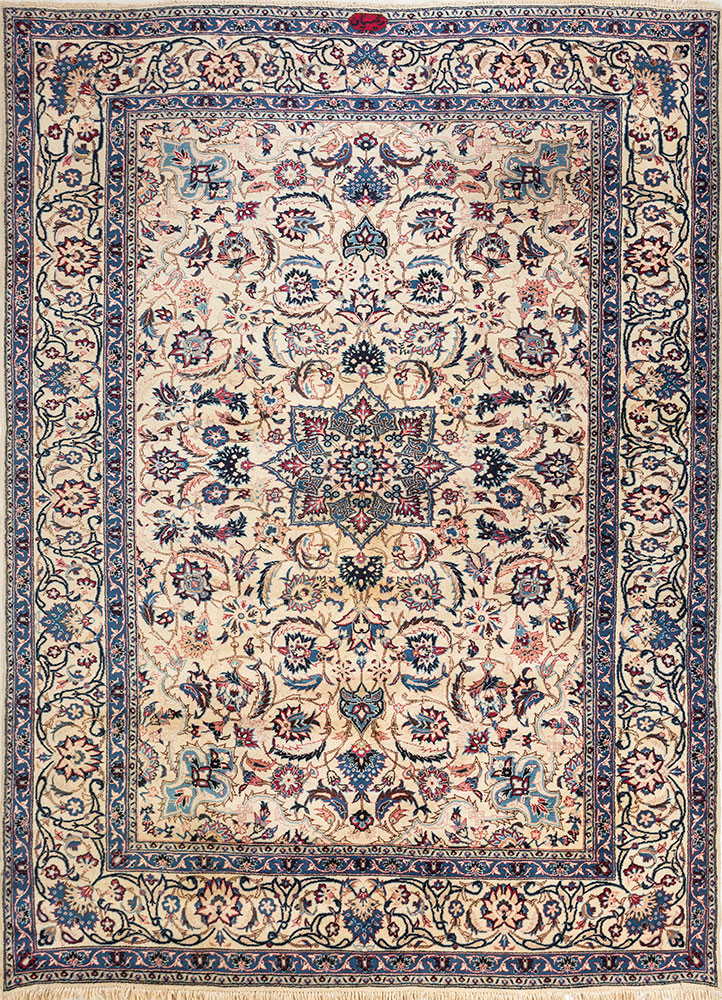 aalam grey and black wool hand knotted Rug - HeadShot