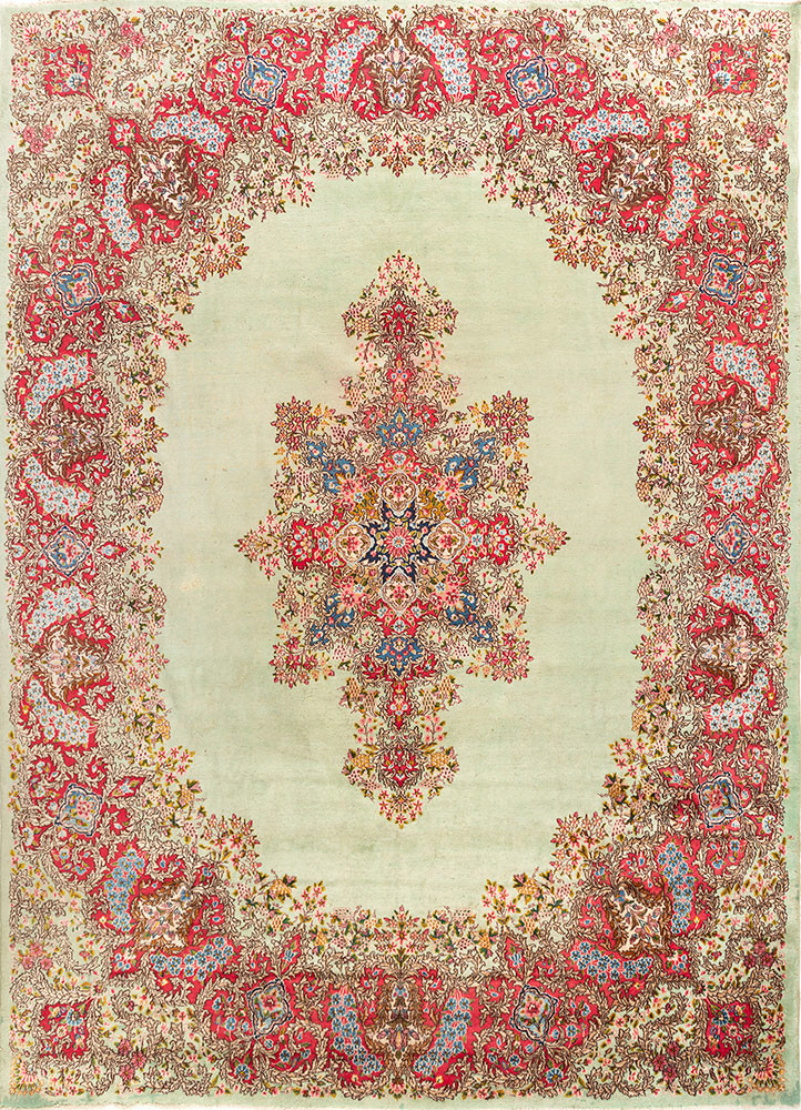 aalam green wool hand knotted Rug - HeadShot aalam green wool hand knotted Rug - HeadShot