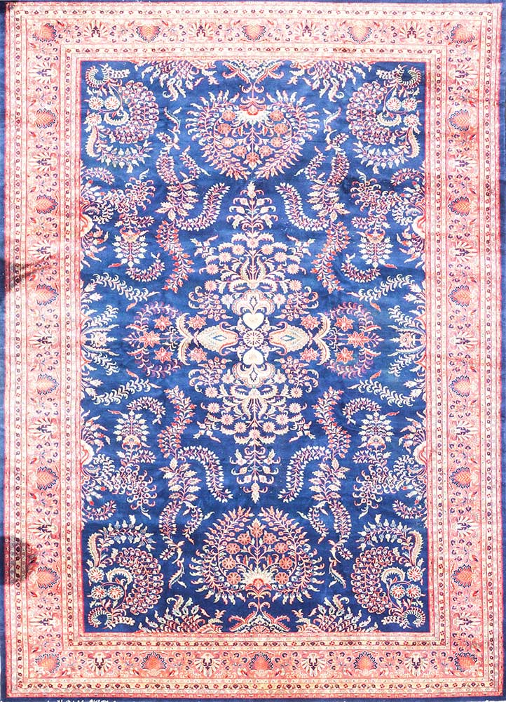 Aalam Blue Hand Knotted Wool RugsPae4989Jaipur Rugs