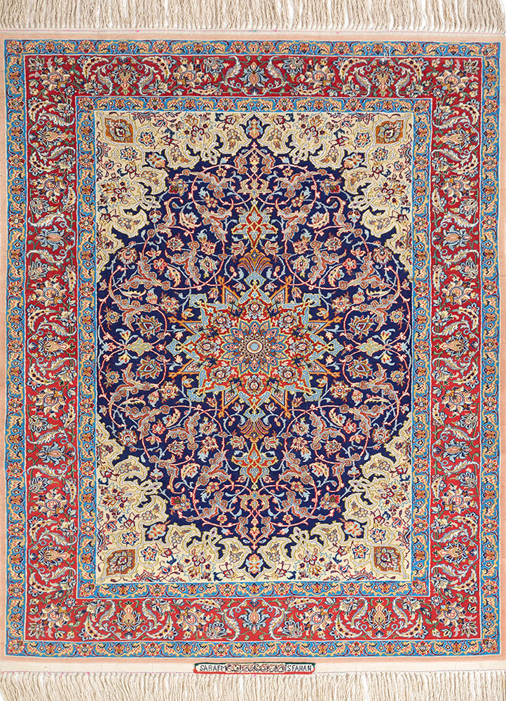 gulmarg blue wool hand knotted Rug - HeadShot