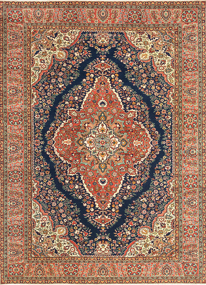 aalam blue wool hand knotted Rug - HeadShot aalam blue wool hand knotted Rug - HeadShot