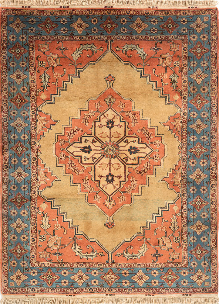 aalam gold wool hand knotted Rug - HeadShot aalam gold wool hand knotted Rug - HeadShot