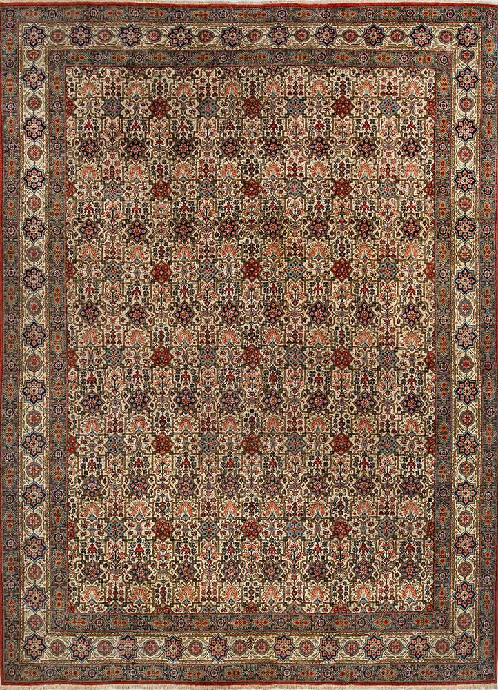aalam gold wool hand knotted Rug - HeadShot
