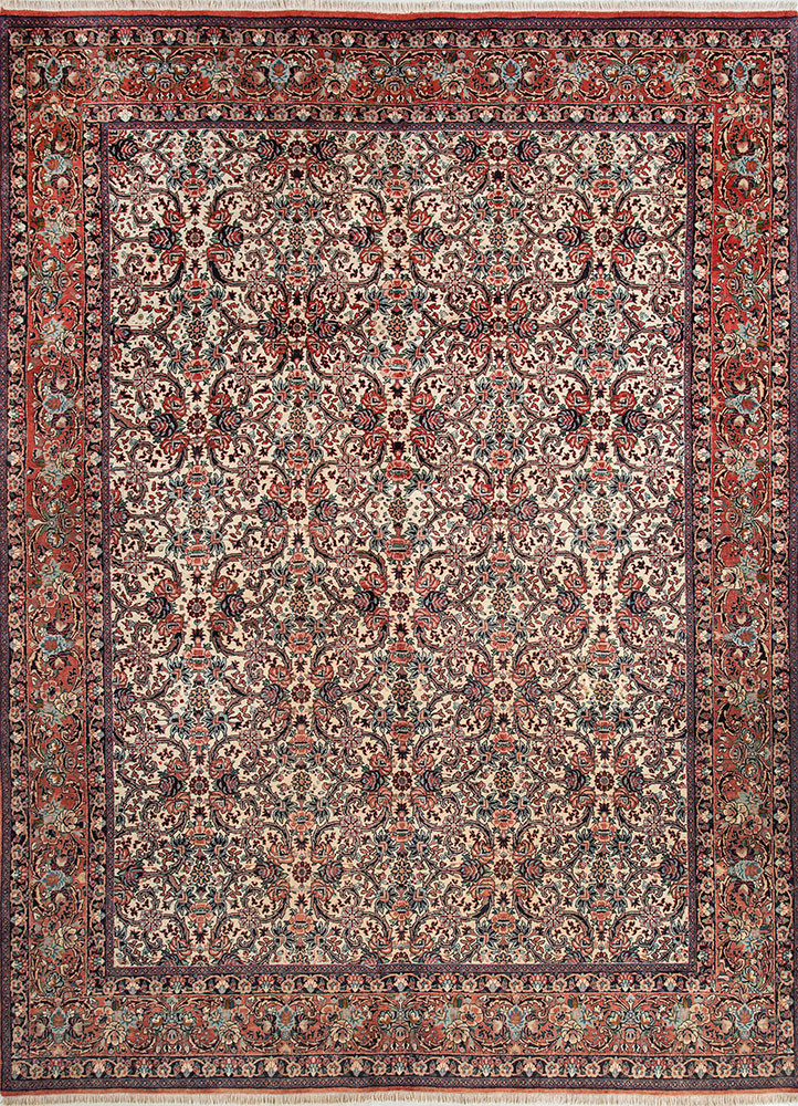 aalam red and orange wool hand knotted Rug - HeadShot aalam red and orange wool hand knotted Rug - HeadShot