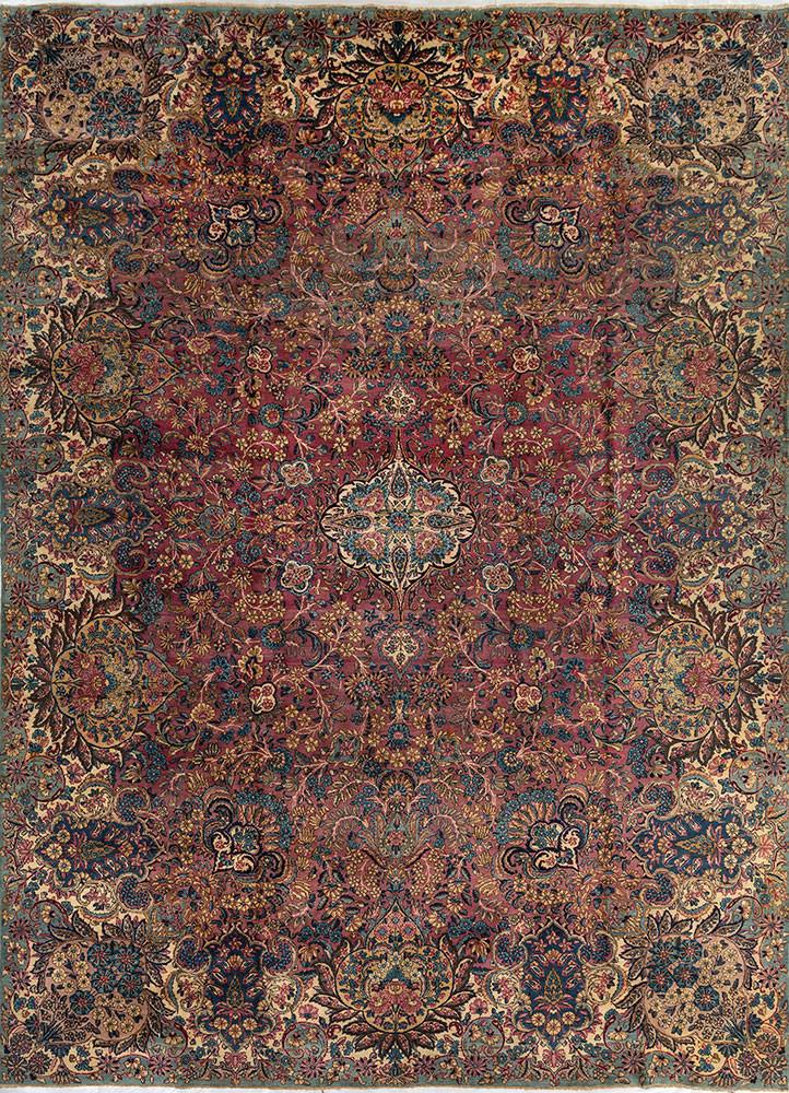 aalam blue wool hand knotted Rug - HeadShot aalam blue wool hand knotted Rug - HeadShot
