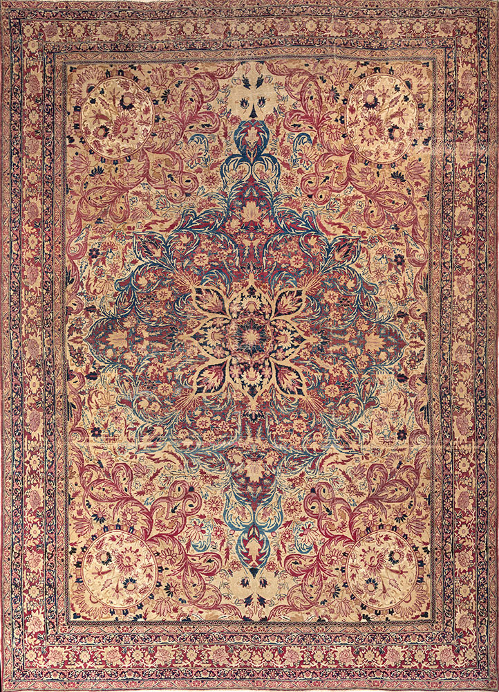 aalam pink and purple wool hand knotted Rug - HeadShot aalam pink and purple wool hand knotted Rug - HeadShot