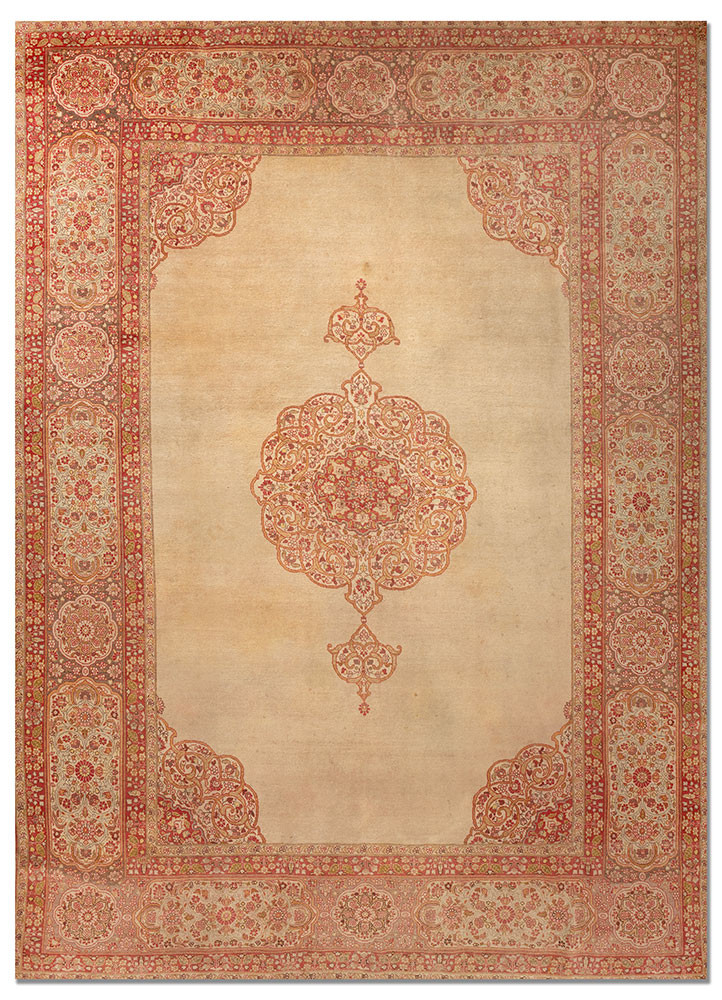 aalam red and orange wool hand knotted Rug - HeadShot aalam red and orange wool hand knotted Rug - HeadShot