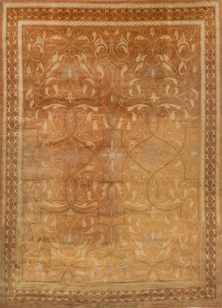 aalam beige and brown wool hand knotted Rug - HeadShot aalam beige and brown wool hand knotted Rug - HeadShot