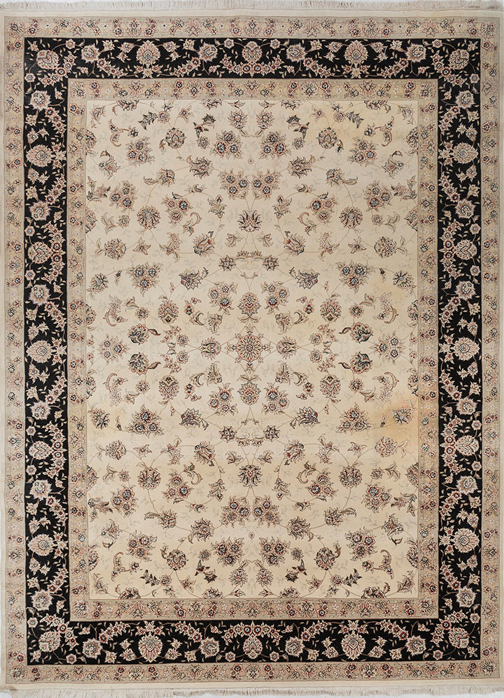 aurora beige and brown wool hand knotted Rug - HeadShot aurora beige and brown wool hand knotted Rug - HeadShot