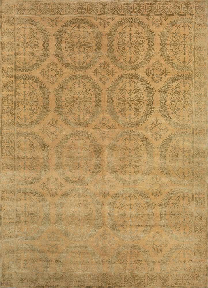 far east gold wool hand knotted Rug - HeadShot far east gold wool hand knotted Rug - HeadShot