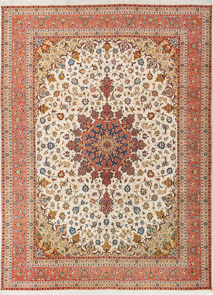 aalam red and orange wool hand knotted Rug - HeadShot aalam red and orange wool hand knotted Rug - HeadShot