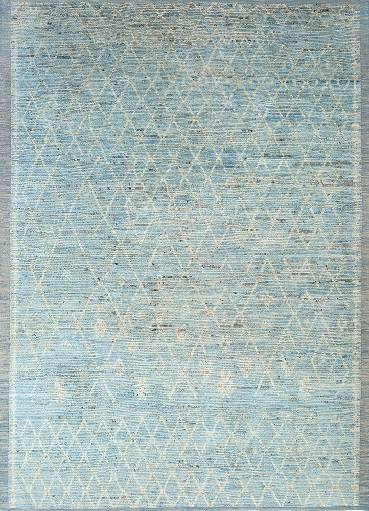 zuri blue wool hand knotted Rug - HeadShot zuri blue wool hand knotted Rug - HeadShot
