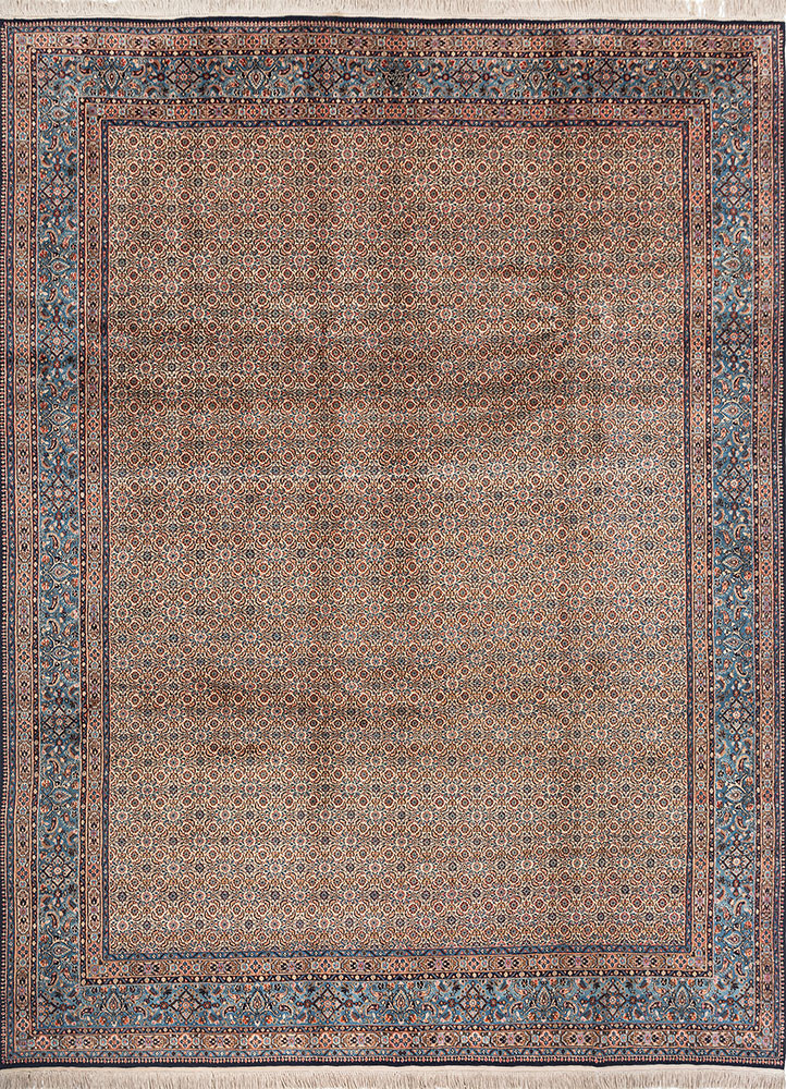 aalam blue wool hand knotted Rug - HeadShot aalam blue wool hand knotted Rug - HeadShot