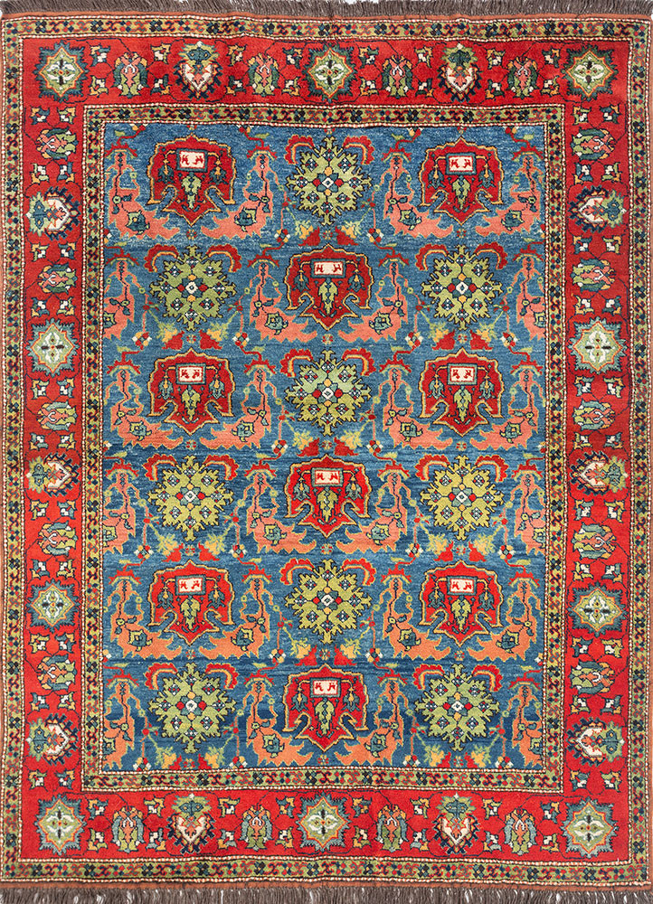 aalam blue wool hand knotted Rug - HeadShot aalam blue wool hand knotted Rug - HeadShot