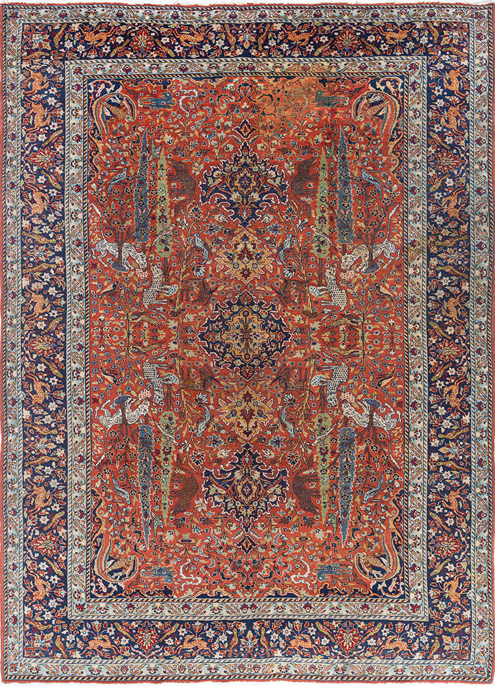aalam blue wool hand knotted Rug - HeadShot aalam blue wool hand knotted Rug - HeadShot
