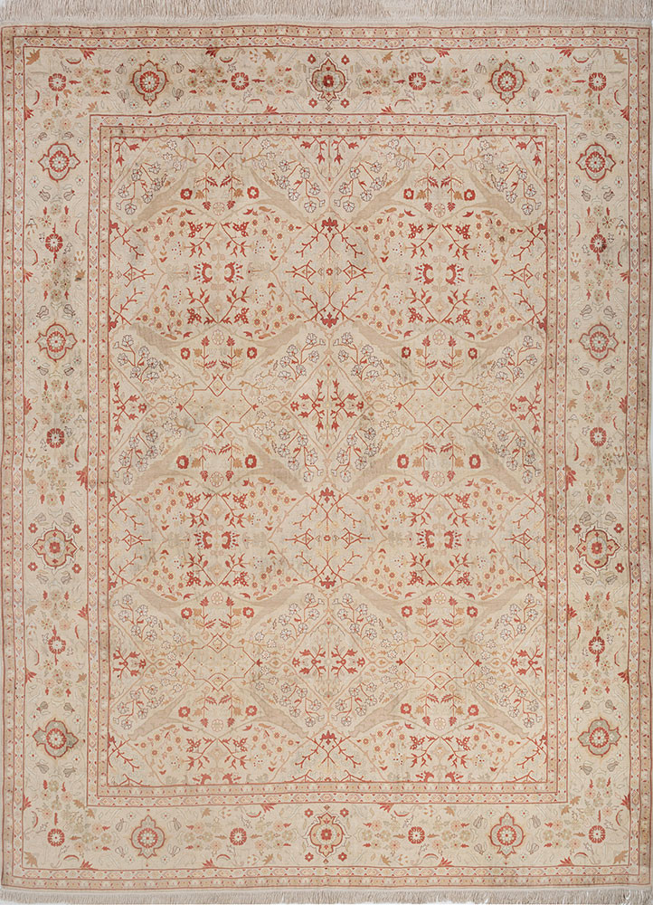 gulmarg gold silk hand knotted Rug - HeadShot