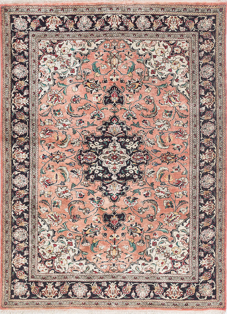 gulmarg blue silk hand knotted Rug - HeadShot gulmarg blue silk hand knotted Rug - HeadShot