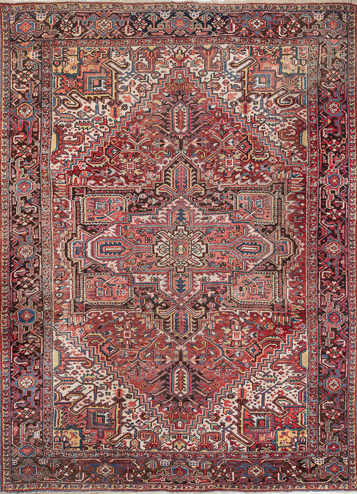 aalam red and orange wool hand knotted Rug - HeadShot aalam red and orange wool hand knotted Rug - HeadShot