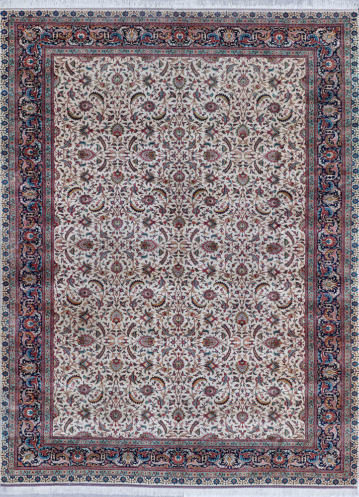 aalam blue wool hand knotted Rug - HeadShot aalam blue wool hand knotted Rug - HeadShot