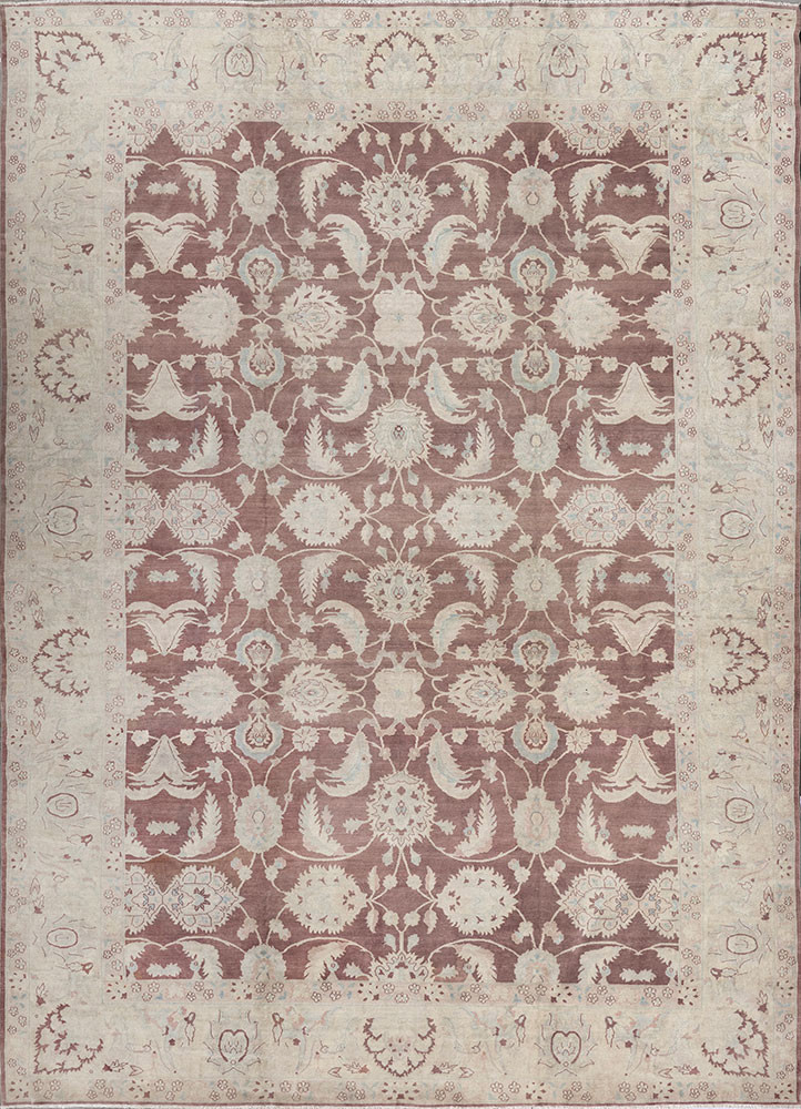 aalam pink and purple wool hand knotted Rug - HeadShot aalam pink and purple wool hand knotted Rug - HeadShot