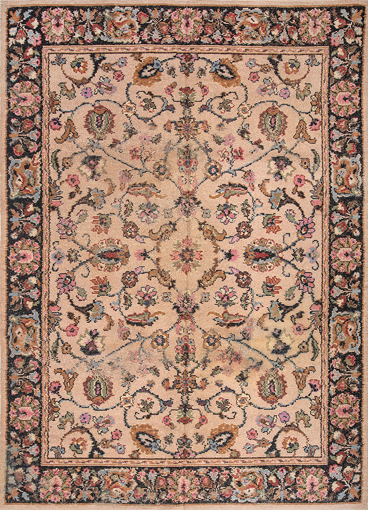aalam beige and brown wool hand knotted Rug - HeadShot aalam beige and brown wool hand knotted Rug - HeadShot