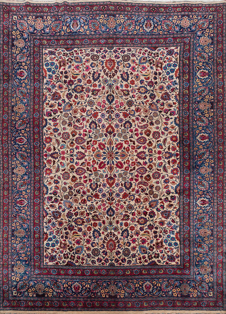 aalam pink and purple wool hand knotted Rug - HeadShot aalam pink and purple wool hand knotted Rug - HeadShot