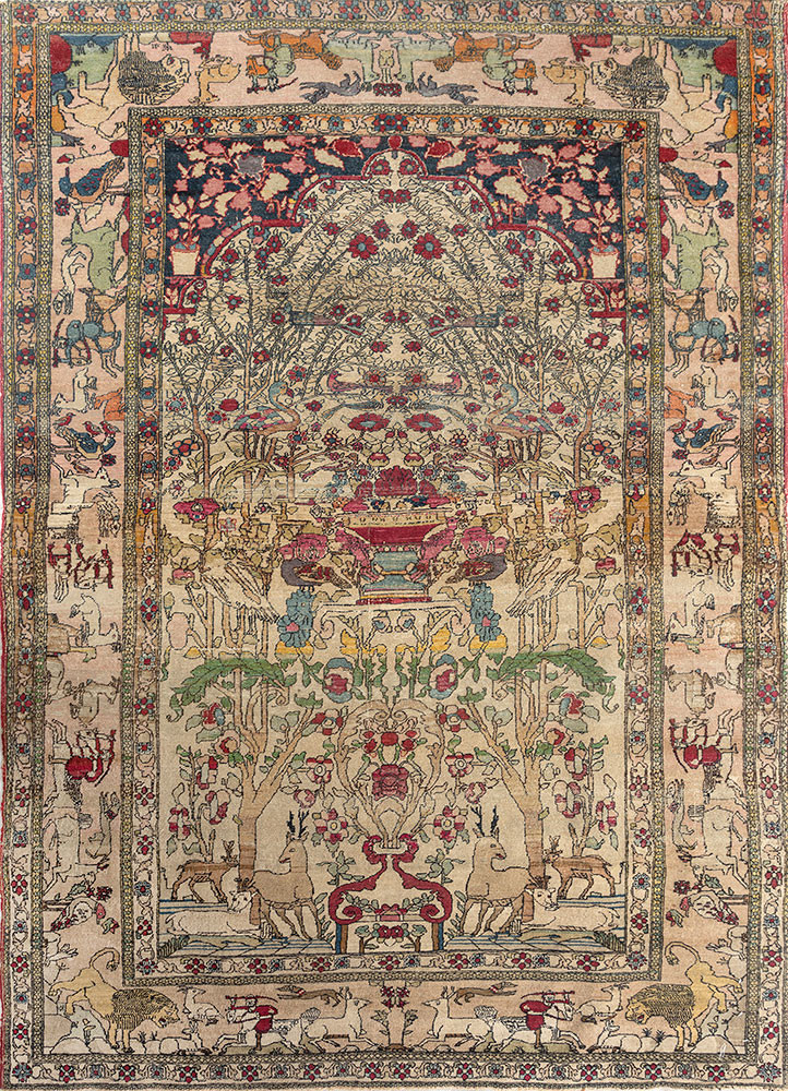aalam green wool hand knotted Rug - HeadShot aalam green wool hand knotted Rug - HeadShot