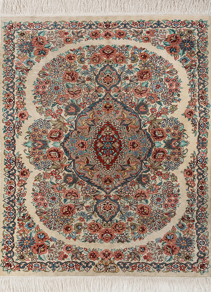 gulmarg blue silk hand knotted Rug - HeadShot gulmarg blue silk hand knotted Rug - HeadShot