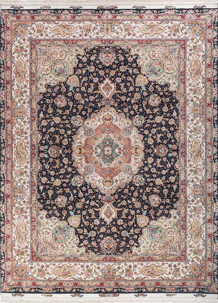 aalam red and orange wool and silk hand knotted Rug - HeadShot aalam red and orange wool and silk hand knotted Rug - HeadShot