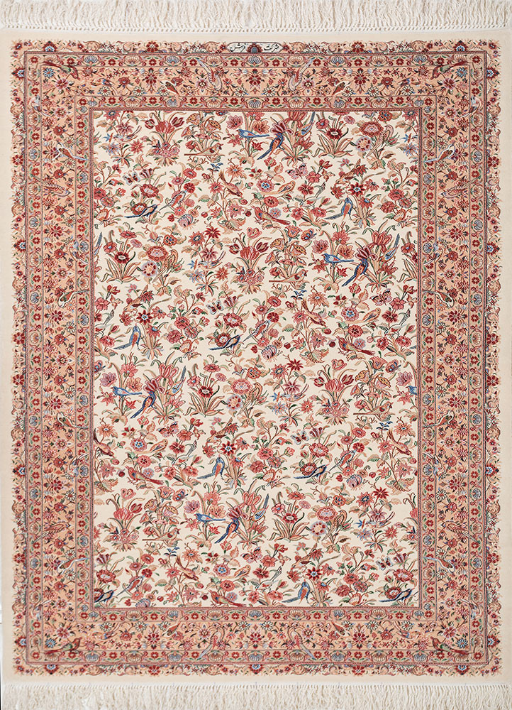 aalam pink and purple wool and silk hand knotted Rug - HeadShot aalam pink and purple wool and silk hand knotted Rug - HeadShot